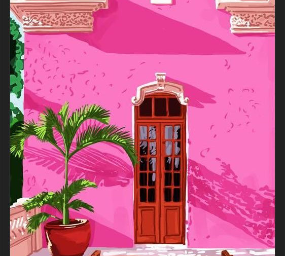 Cuadro Pink Building