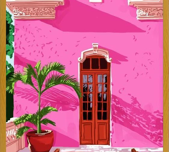 Cuadro Pink Building