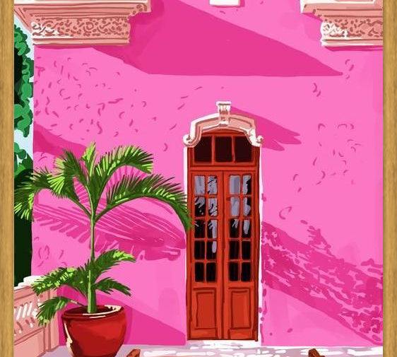 Cuadro Pink Building