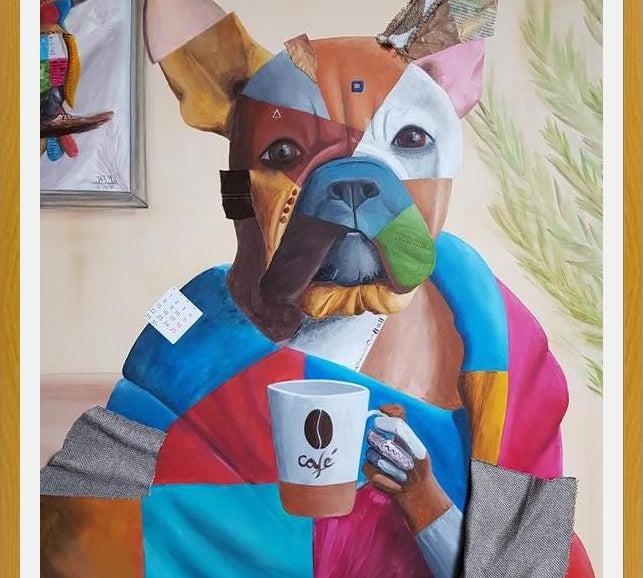 Cuadro Sábado por la mañana (Bulldog Francés)