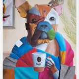 Cuadro Sábado por la mañana (Bulldog Francés)