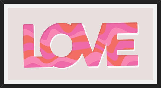 Cuadro Love Red Pink