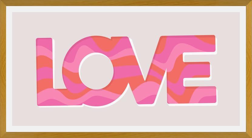 Cuadro Love Red Pink
