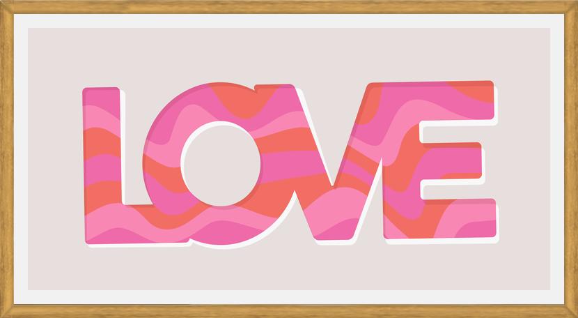 Cuadro Love Red Pink