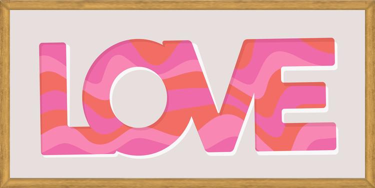 Cuadro Love Red Pink
