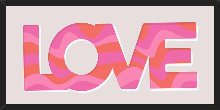 Cuadro Love Red Pink