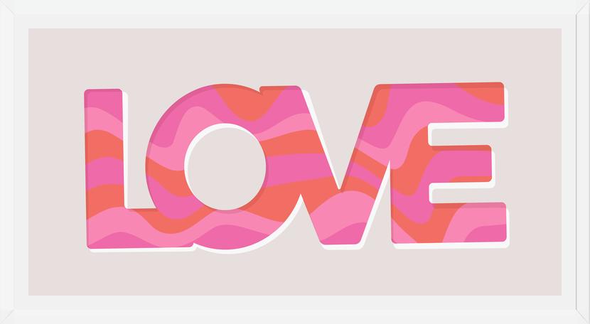 Cuadro Love Red Pink