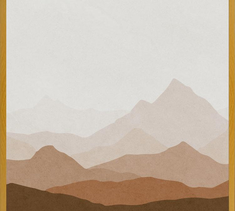 Cuadro Abstract Mountain Brown