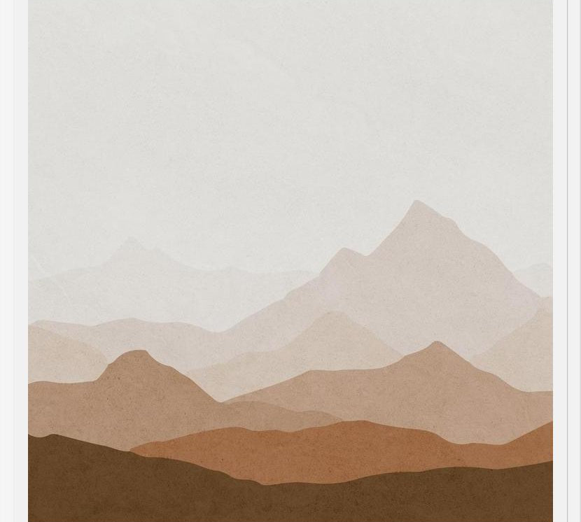 Cuadro Abstract Mountain Brown