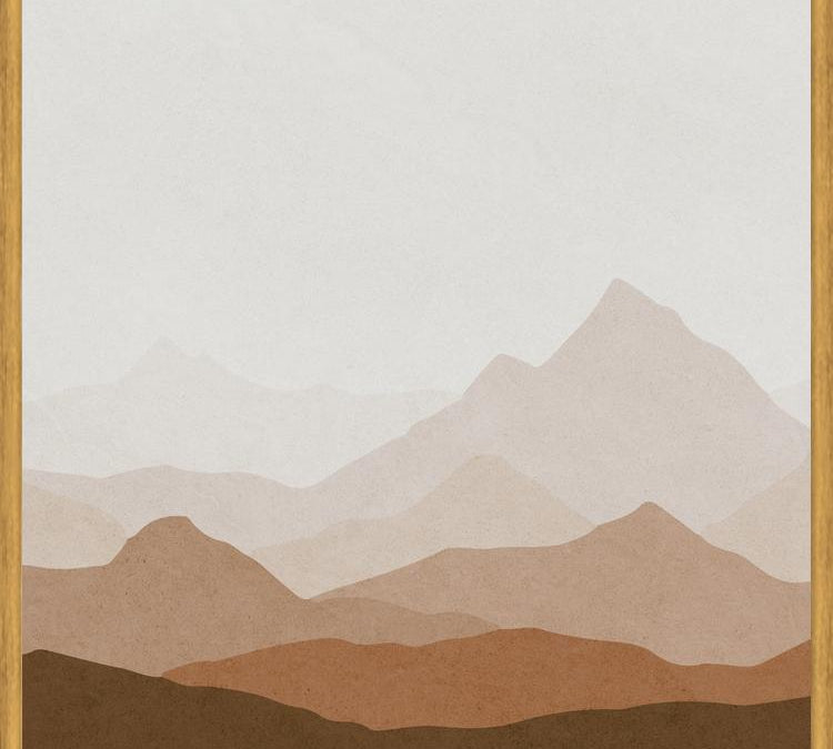 Cuadro Abstract Mountain Brown