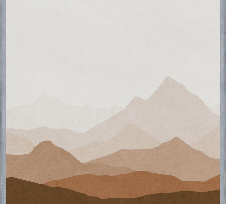 Cuadro Abstract Mountain Brown