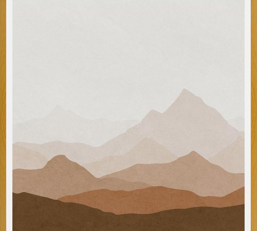 Cuadro Abstract Mountain Brown