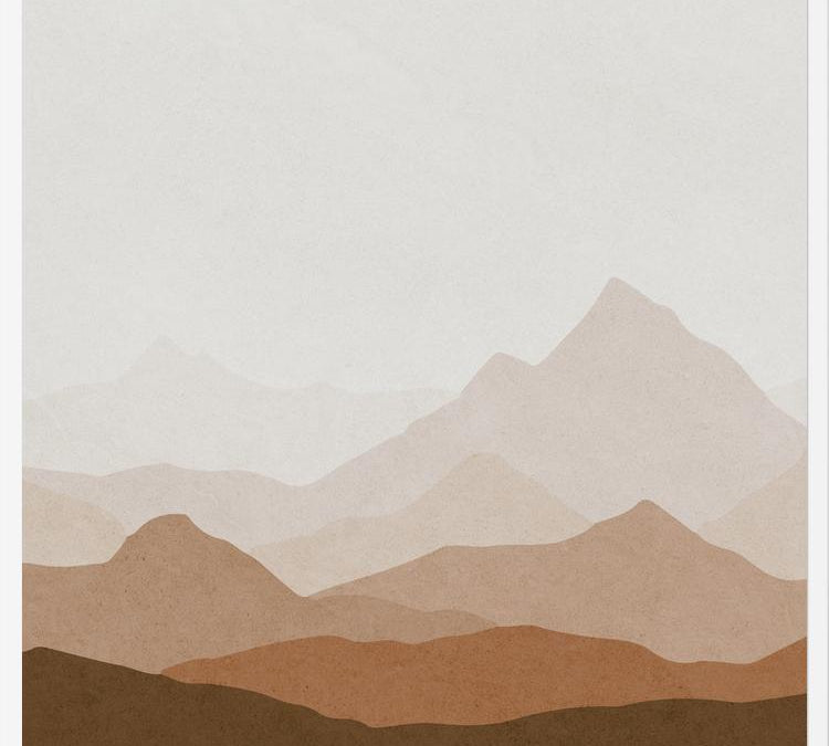 Cuadro Abstract Mountain Brown