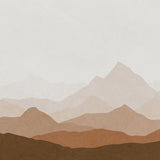 Canvas Abstract Mountain Brown