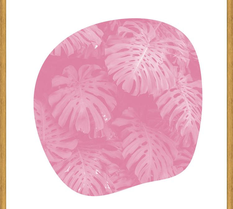 Cuadro Organic Tropical Leaves Pale