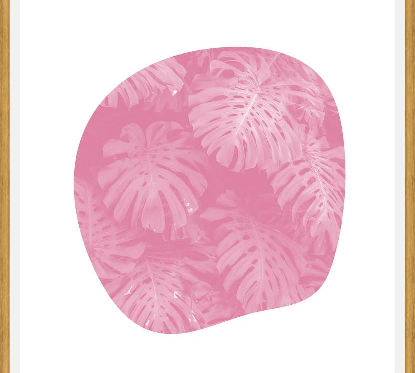 Cuadro Organic Tropical Leaves Pale