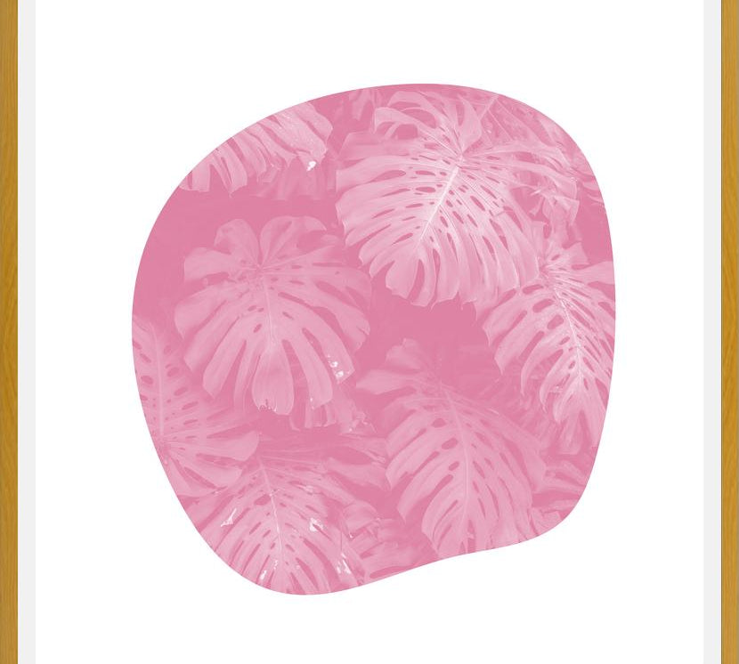 Cuadro Organic Tropical Leaves Pale