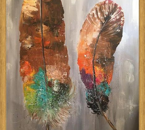 Cuadro plumas