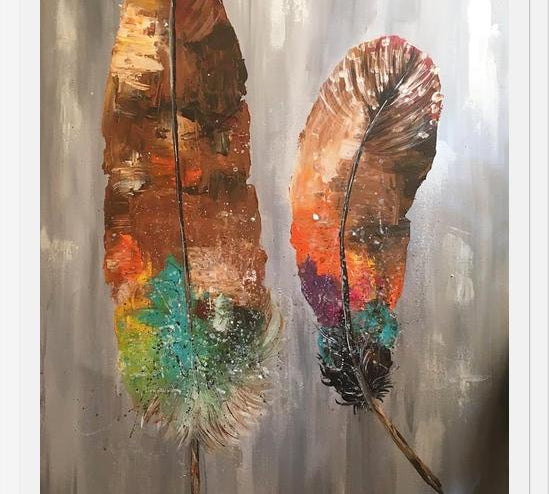 Cuadro plumas