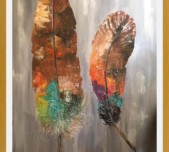 Cuadro plumas