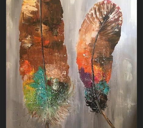 Cuadro plumas