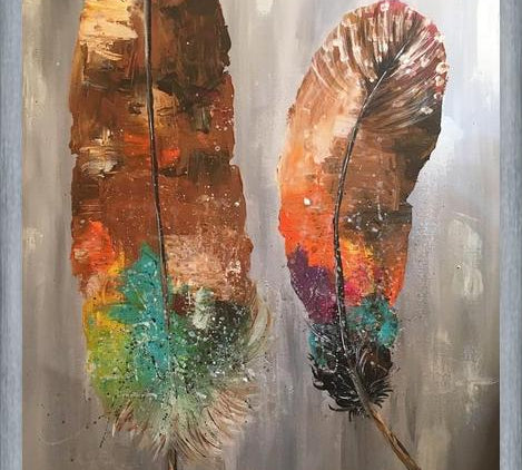Cuadro plumas