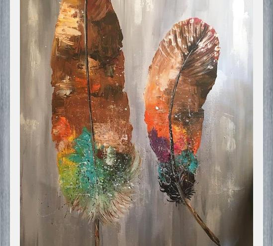 Cuadro plumas