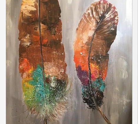 Cuadro plumas