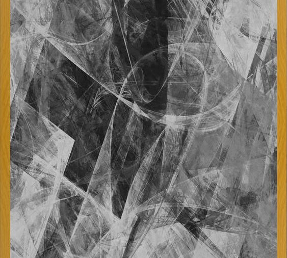 Cuadro Black and White Stained Glass