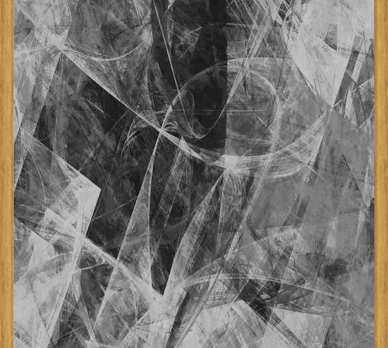 Cuadro Black and White Stained Glass