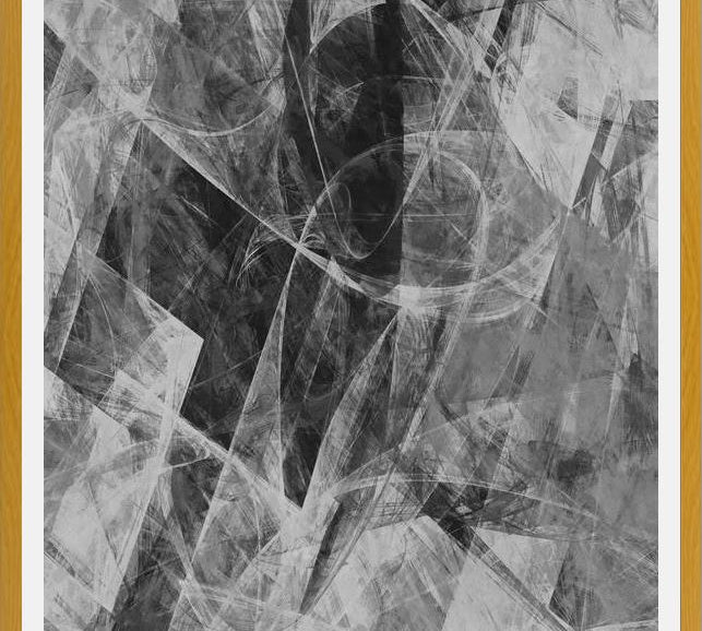 Cuadro Black and White Stained Glass