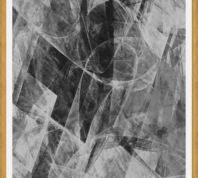Cuadro Black and White Stained Glass