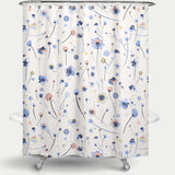 Cortina de Baño Blue Soft Flowers