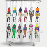 Cortina de Baño Superheroine Butts