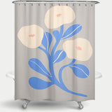 Cortina de Baño Abstract Floral Blue 2