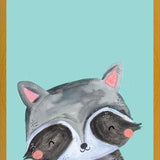 Cuadro Painted racoon on mint