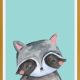 Cuadro Painted racoon on mint