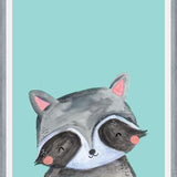 Cuadro Painted racoon on mint