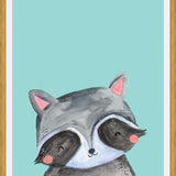 Cuadro Painted racoon on mint