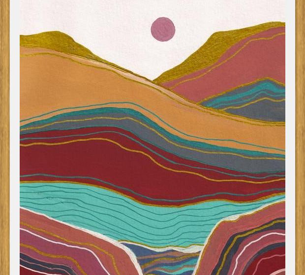 Cuadro Retro rainbow landscape 3