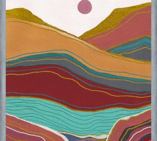 Cuadro Retro rainbow landscape 3