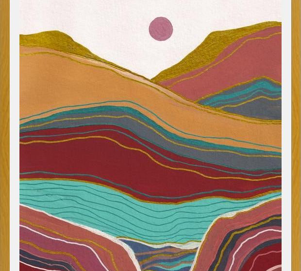 Cuadro Retro rainbow landscape 3