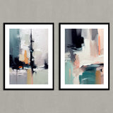 Set de Cuadros Color Abstract Black