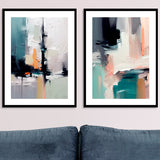 Set de Cuadros Color Abstract Black