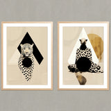 Set de Cuadros Minimal Leopard