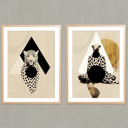 Set de Cuadros Minimal Leopard