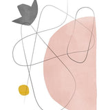 Canvas Abstraction with gray lines 2