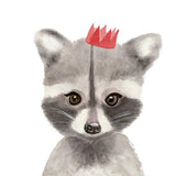 Canvas Mapache con coronilla