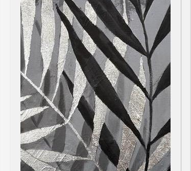 Cuadro Silver palm leaf