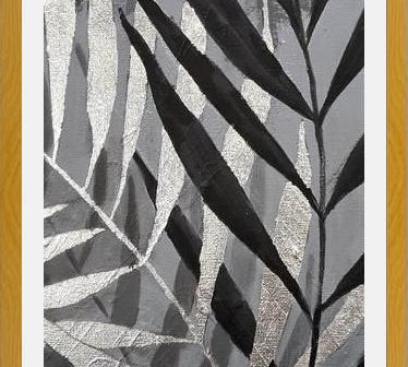 Cuadro Silver palm leaf